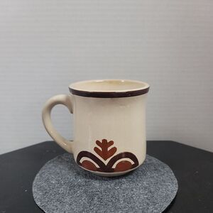 Vintage Stonecrest VIKING brown MCM Garden Coffee Mug Tea Cup Made in Korea